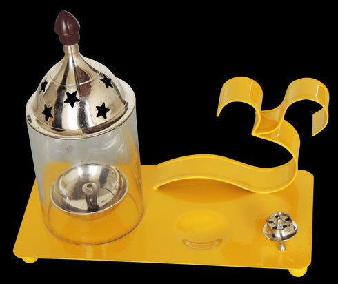 Iron and Brass Om Chimney Deepak Red 0.34Kg